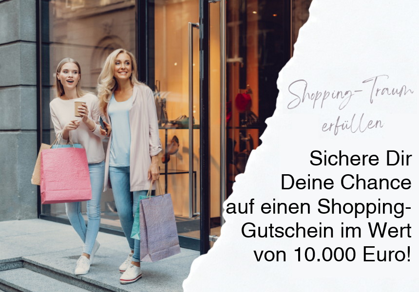 gewinne einen shopping-gutschein im wert von 10000 Euro