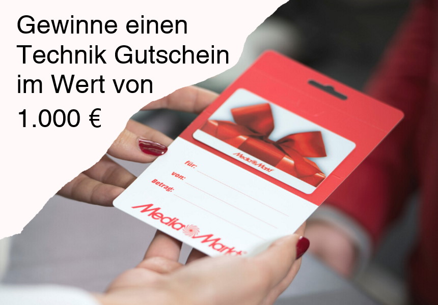 Gewinne einen 1000 € Media Markt Gutschein