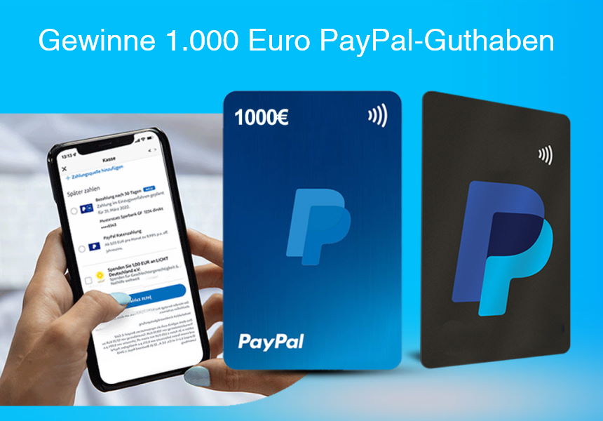 1.000 EUR PayPal-Guthaben